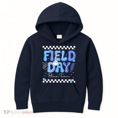 Field Day Trip Blue Team Color Game Competition Kids Hoodie