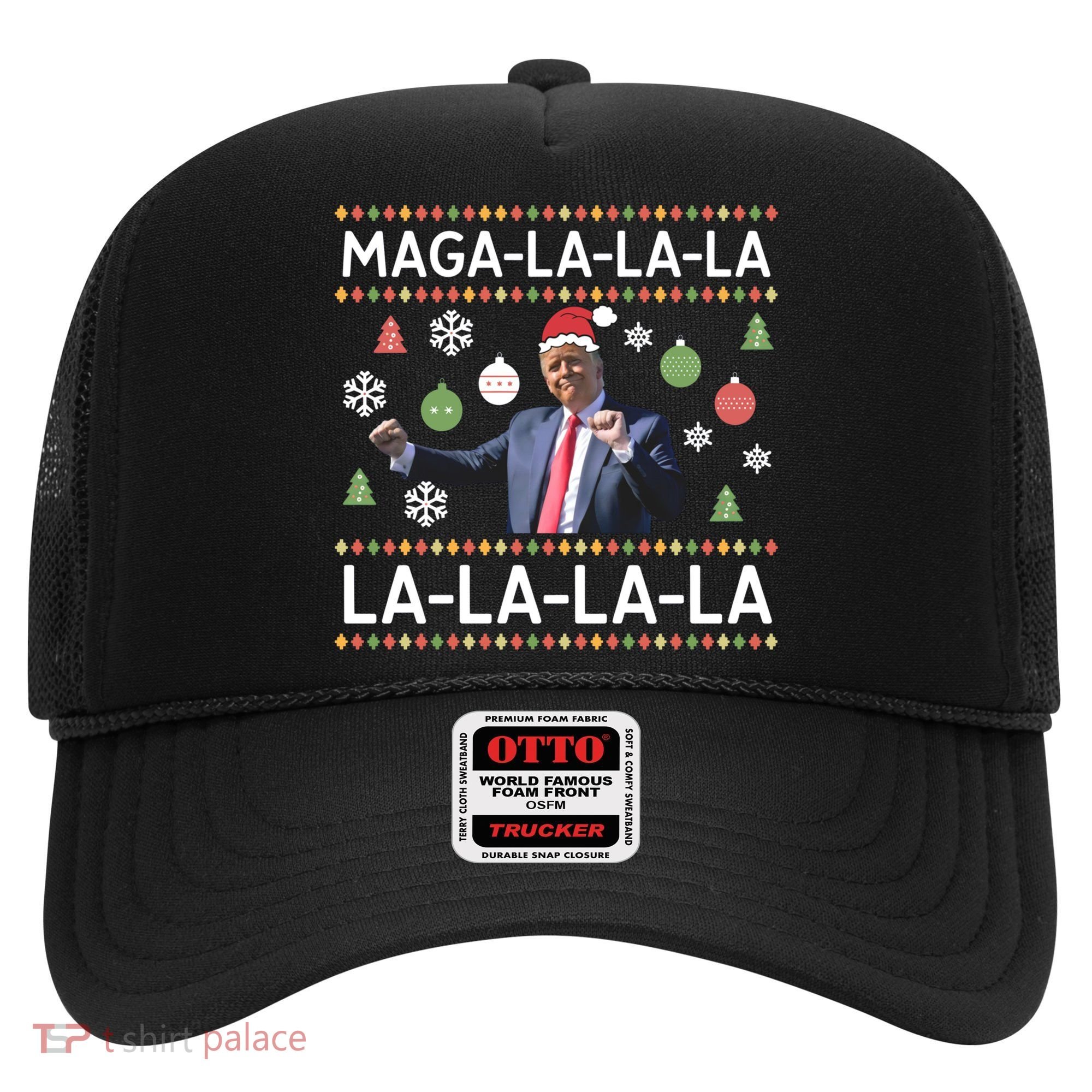 Funny Donald Trump Ugly Christmas Maga La La La Gift Hat