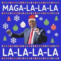 Funny Donald Trump Ugly Christmas Maga La La La Gift Tank Top thumb 6