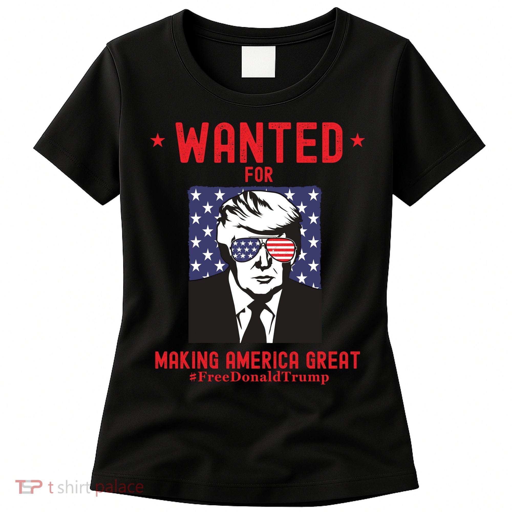 Free Donald Trump MAGA Conservative Republican Women's T-Shirt
