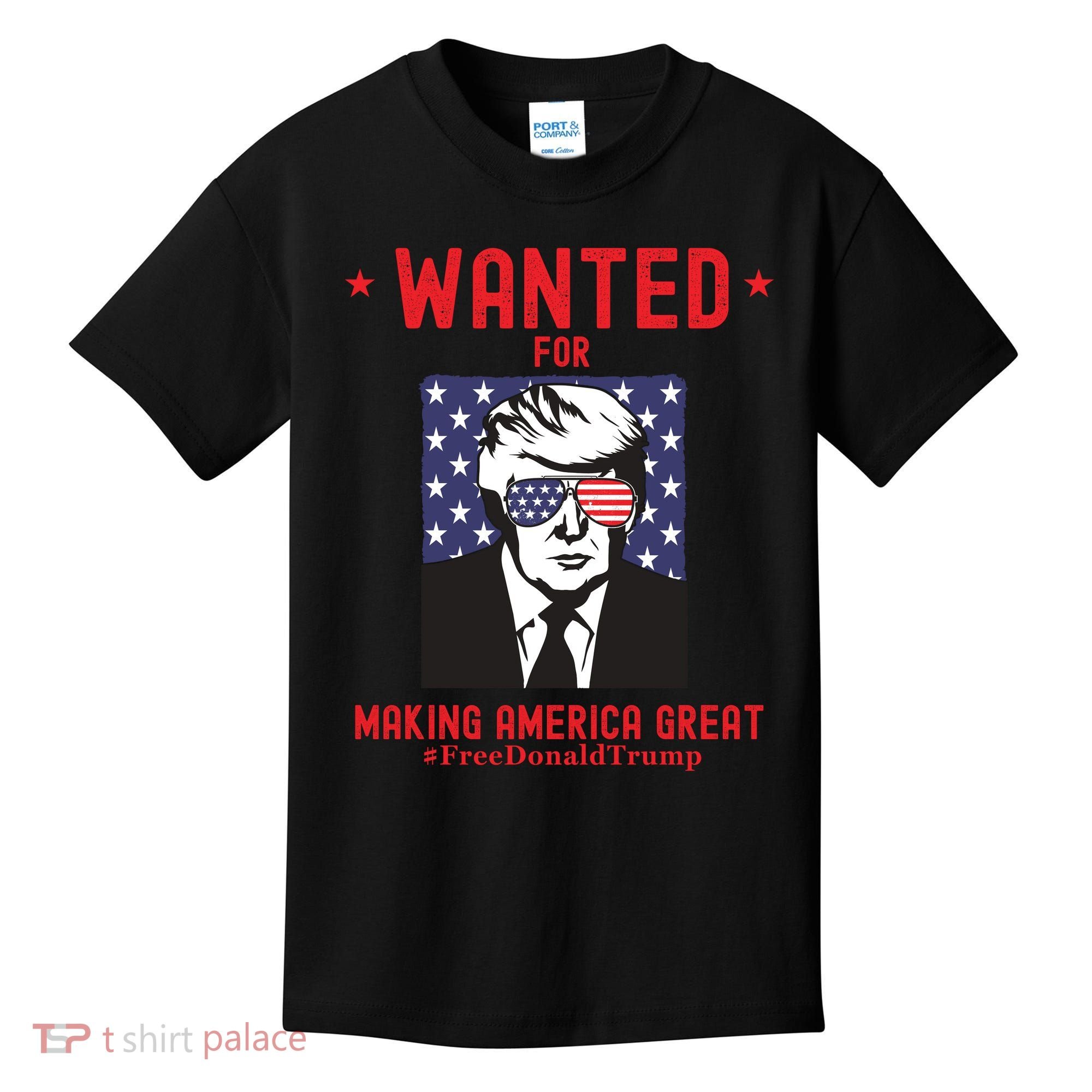 Free Donald Trump MAGA Conservative Republican Kids T-Shirt