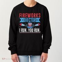Firework Director Technician I Run You Run 4th Of July Women's Sweatshirt thumb 0