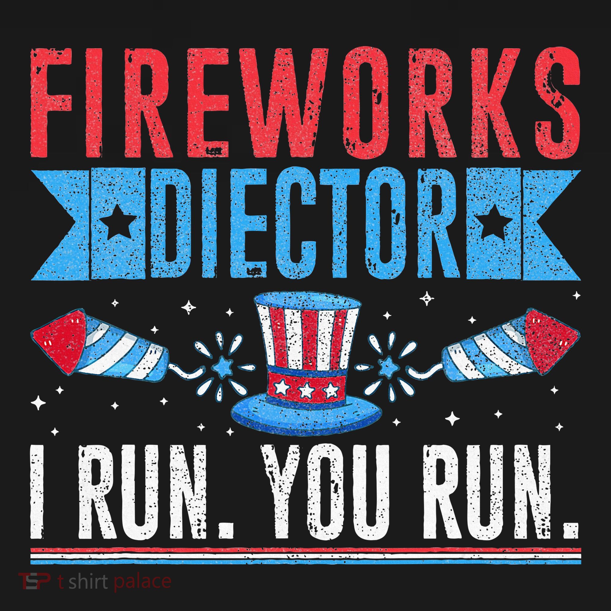 Firework Director Technician I Run You Run 4th Of July Apron