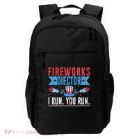 Firework Director Technician I Run You Run 4th Of July Backpack thumb 0