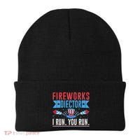 Firework Director Technician I Run You Run 4th Of July Beanie thumb 0