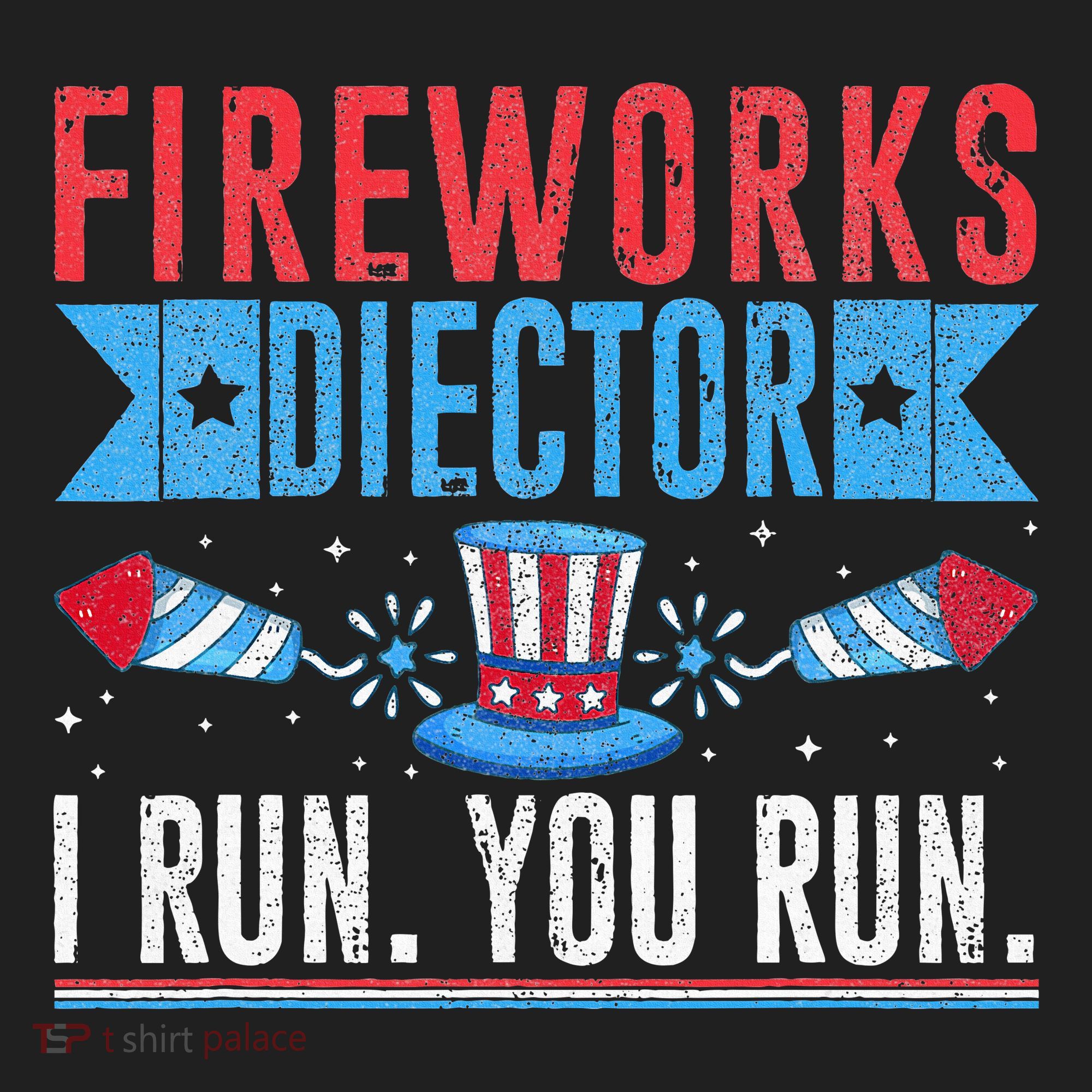 Firework Director Technician I Run You Run 4th Of July Beanie