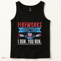 Firework Director Technician I Run You Run 4th Of July Tank Top thumb 2