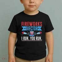 Firework Director Technician I Run You Run 4th Of July Toddler T-Shirt thumb 2