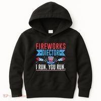 Firework Director Technician I Run You Run 4th Of July Kids Hoodie thumb 0