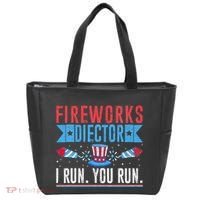 Firework Director Technician I Run You Run 4th Of July Tote Bag thumb 0