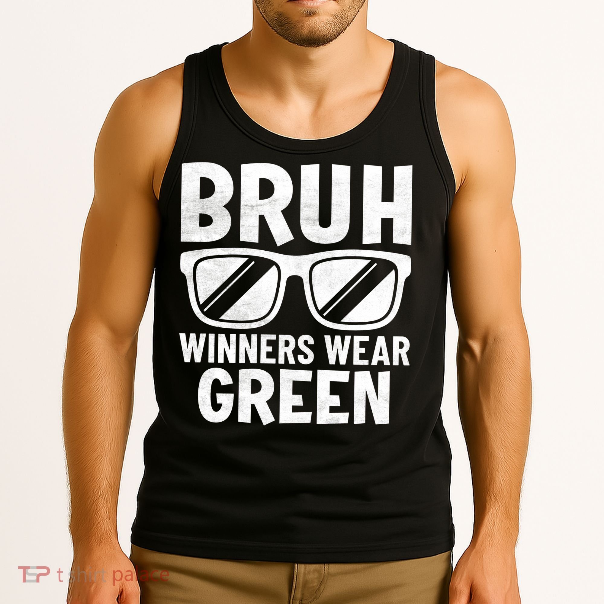 Field Day Team Spirit Bruh Winners Wear Green Tank Top
