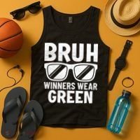 Field Day Team Spirit Bruh Winners Wear Green Tank Top thumb 4