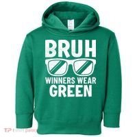 Field Day Team Spirit Bruh Winners Wear Green Toddler Hoodie thumb 0