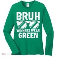 Field Day Team Spirit Bruh Winners Wear Green Women's Long Sleeve Shirt thumb 0