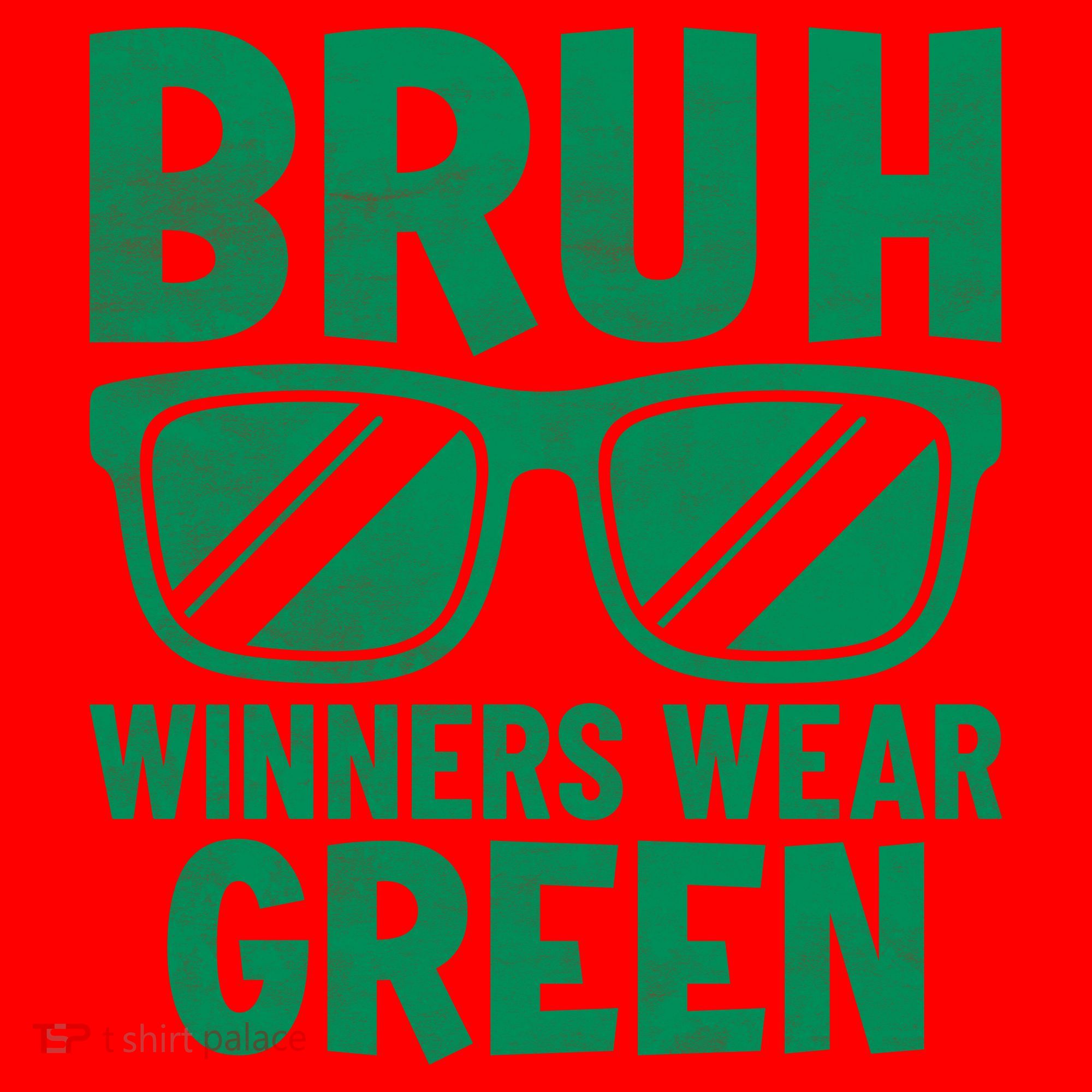 Field Day Team Spirit Bruh Winners Wear Green Santa Hat