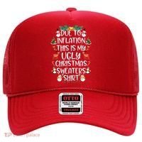 Funny Due To Inflation This Is My Ugly Christmas Sweaters Shirt Hat thumb 0