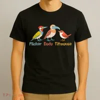 Flicker Dodo Titmouse Bird Lover Nature Lover T-Shirt thumb 3