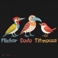 Flicker Dodo Titmouse Bird Lover Nature Lover Button thumb 1