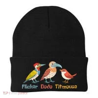 Flicker Dodo Titmouse Bird Lover Nature Lover Beanie thumb 0