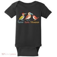 Flicker Dodo Titmouse Bird Lover Nature Lover Baby Bodysuit thumb 0