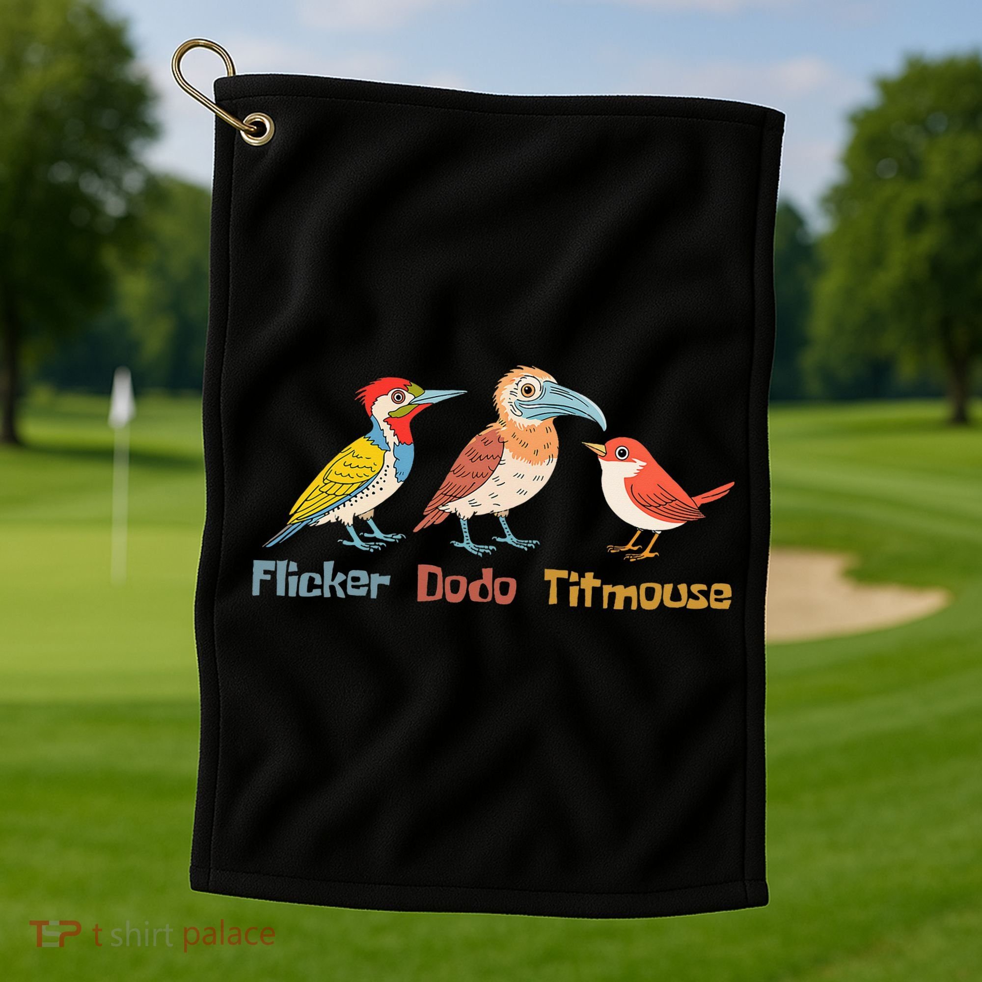 Flicker Dodo Titmouse Bird Lover Nature Lover Golf Towel