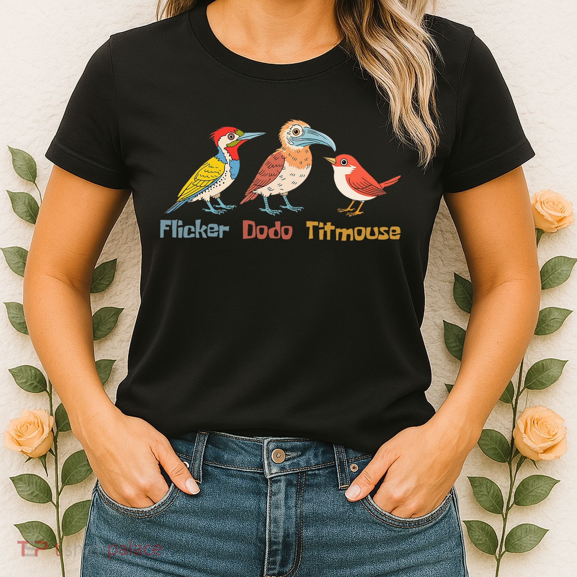 Flicker Dodo Titmouse Bird Lover Nature Lover Women's T-Shirt