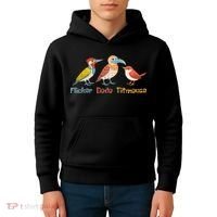 Flicker Dodo Titmouse Bird Lover Nature Lover Kids Hoodie thumb 4