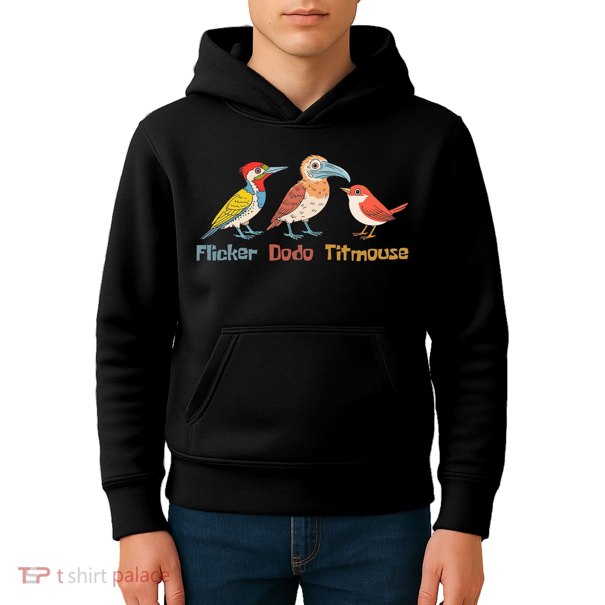 Flicker Dodo Titmouse Bird Lover Nature Lover Kids Hoodie