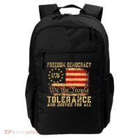 Freedom Democracy Tolerance And Justice For All Hands Off Backpack thumb 0