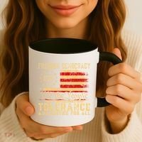 Freedom Democracy Tolerance And Justice For All Hands Off Coffee Mug thumb 3