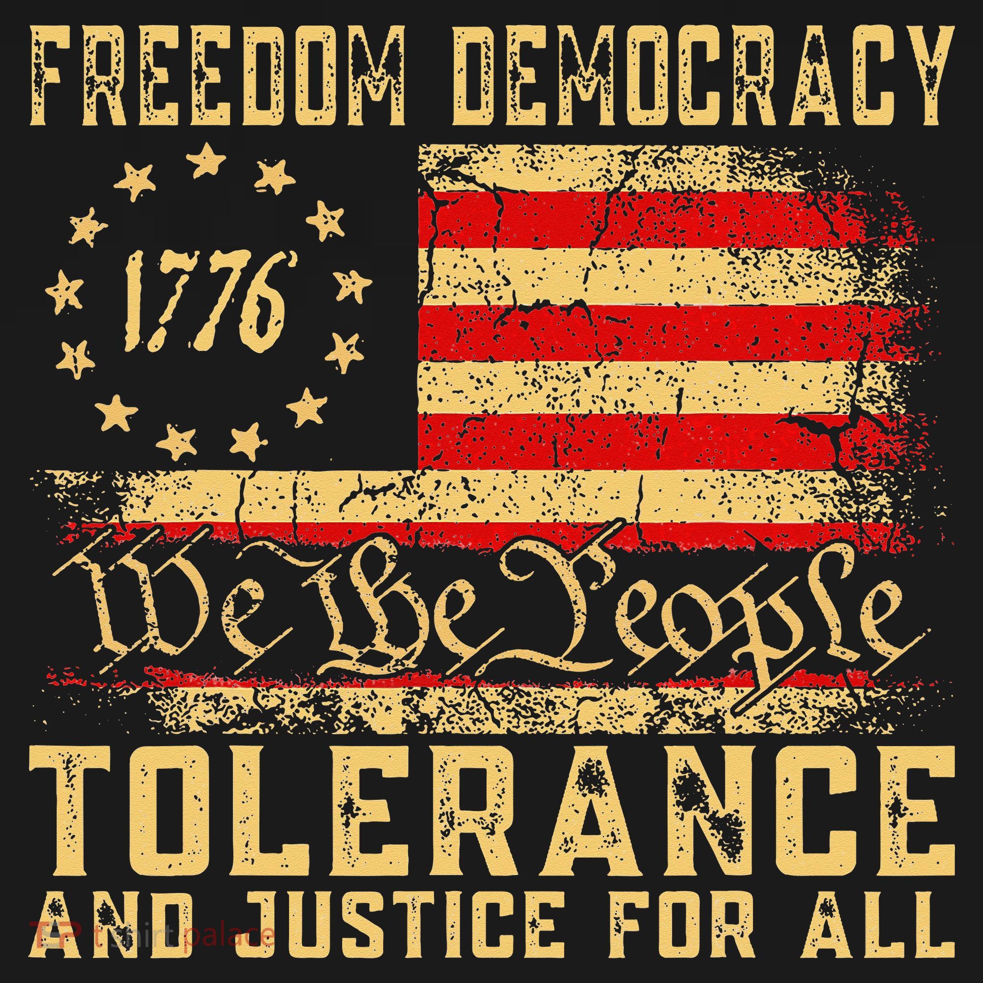 Freedom Democracy Tolerance And Justice For All Hands Off Baby Bodysuit