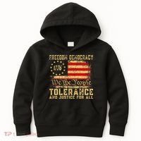 Freedom Democracy Tolerance And Justice For All Hands Off Kids Hoodie thumb 0