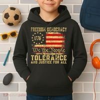 Freedom Democracy Tolerance And Justice For All Hands Off Kids Hoodie thumb 2