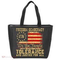 Freedom Democracy Tolerance And Justice For All Hands Off Tote Bag thumb 0