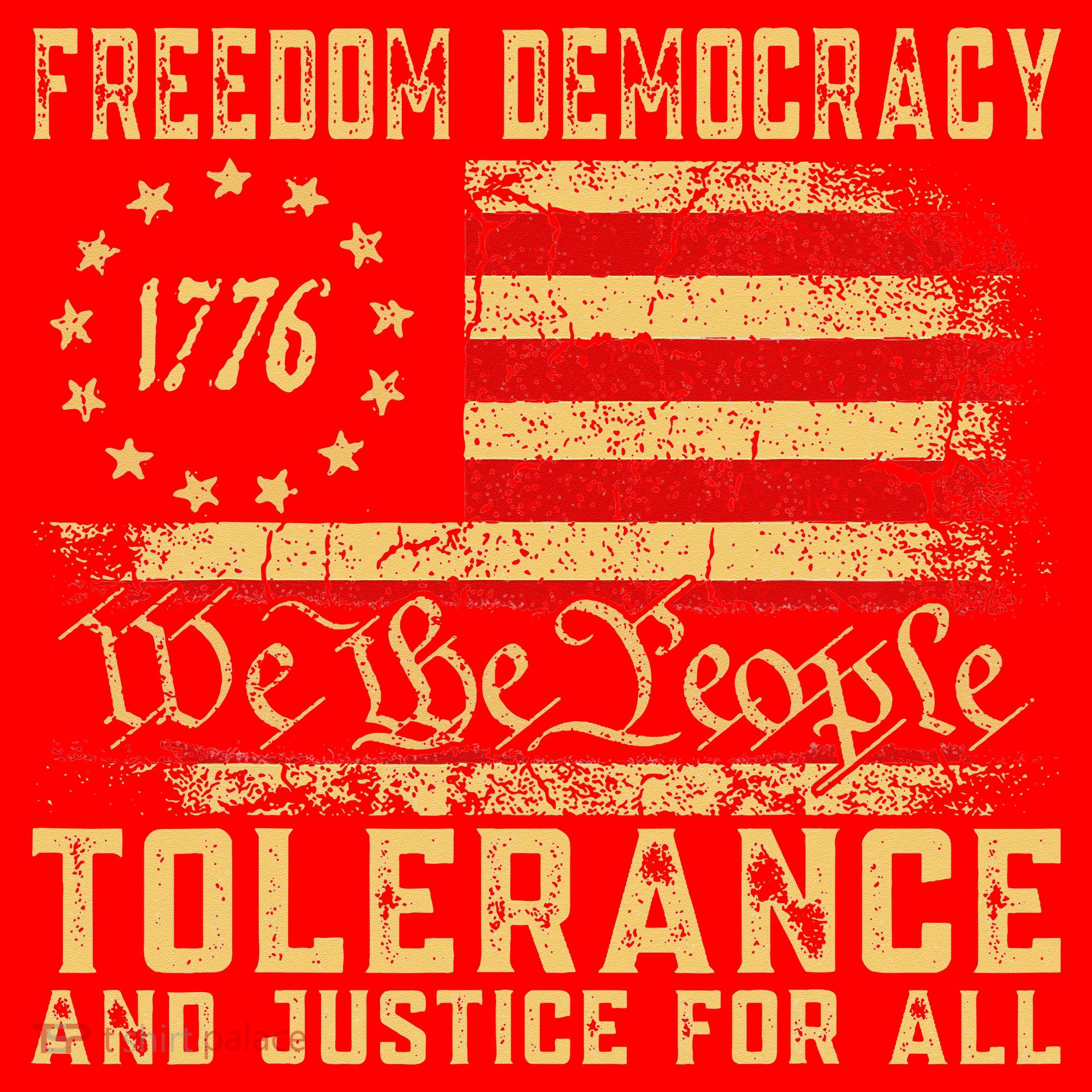 Freedom Democracy Tolerance And Justice For All Hands Off Santa Hat