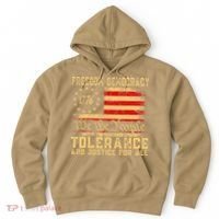 Freedom Democracy Tolerance And Justice For All Hands Off Hoodie thumb 0