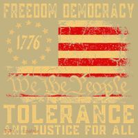 Freedom Democracy Tolerance And Justice For All Hands Off Long Sleeve Shirt thumb 2