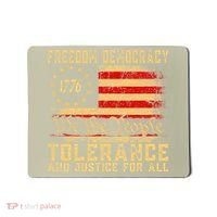 Freedom Democracy Tolerance And Justice For All Hands Off Mousepad thumb 0