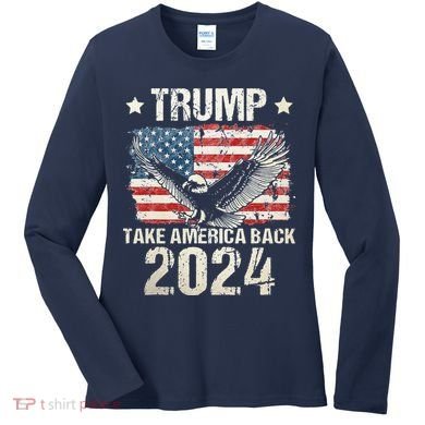 Free Donald Trump Republican Support Women's Long Sleeve Shirt