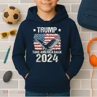 Free Donald Trump Republican Support Kids Hoodie thumb 2