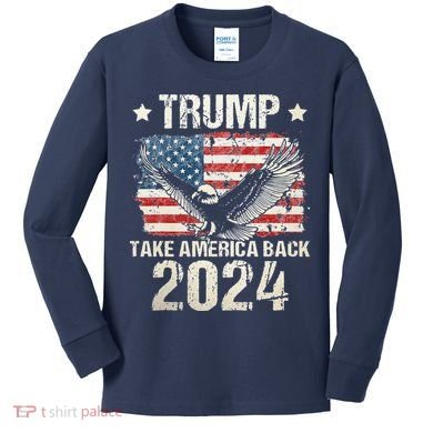 Free Donald Trump Republican Support Kids Long Sleeve Shirt