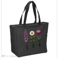 Foxglove Daisy Tulip Floral  Tote Bag thumb 2