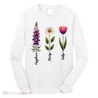 Foxglove Daisy Tulip Floral  Long Sleeve Shirt thumb 0