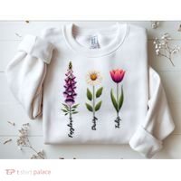 Foxglove Daisy Tulip Floral  Sweatshirt thumb 2