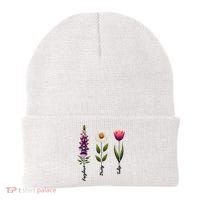 Foxglove Daisy Tulip Floral  Beanie thumb 0