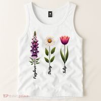 Foxglove Daisy Tulip Floral  Tank Top thumb 2