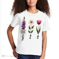 Foxglove Daisy Tulip Floral  Kids T-Shirt thumb 2