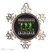 Funny Donald Trump Ugly Christmas Sweater. Maga La La La Ornament thumb 0