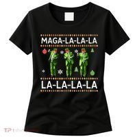 Funny Donald Trump Ugly Christmas Sweater. Maga La La La Women's T-Shirt thumb 0