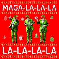 Funny Donald Trump Ugly Christmas Sweater. Maga La La La Santa Hat thumb 1